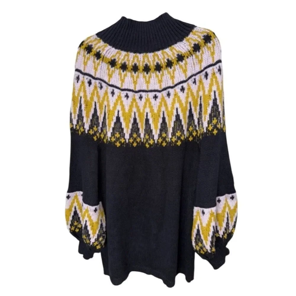 Free People Women's Scotland Sweater Mini Dress XS black